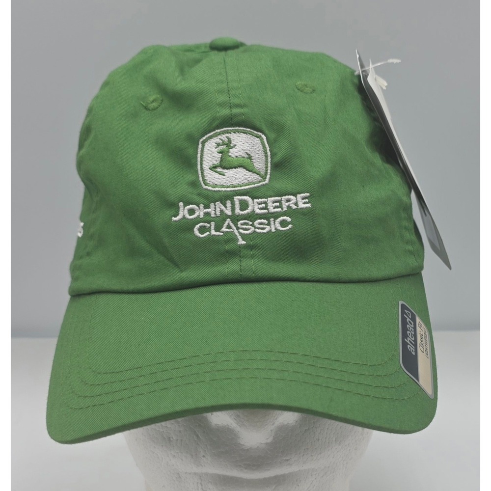 Ahead John Deere Classic Lightweight Strapback Hat‎ Green Lexus Golf Cap NWT